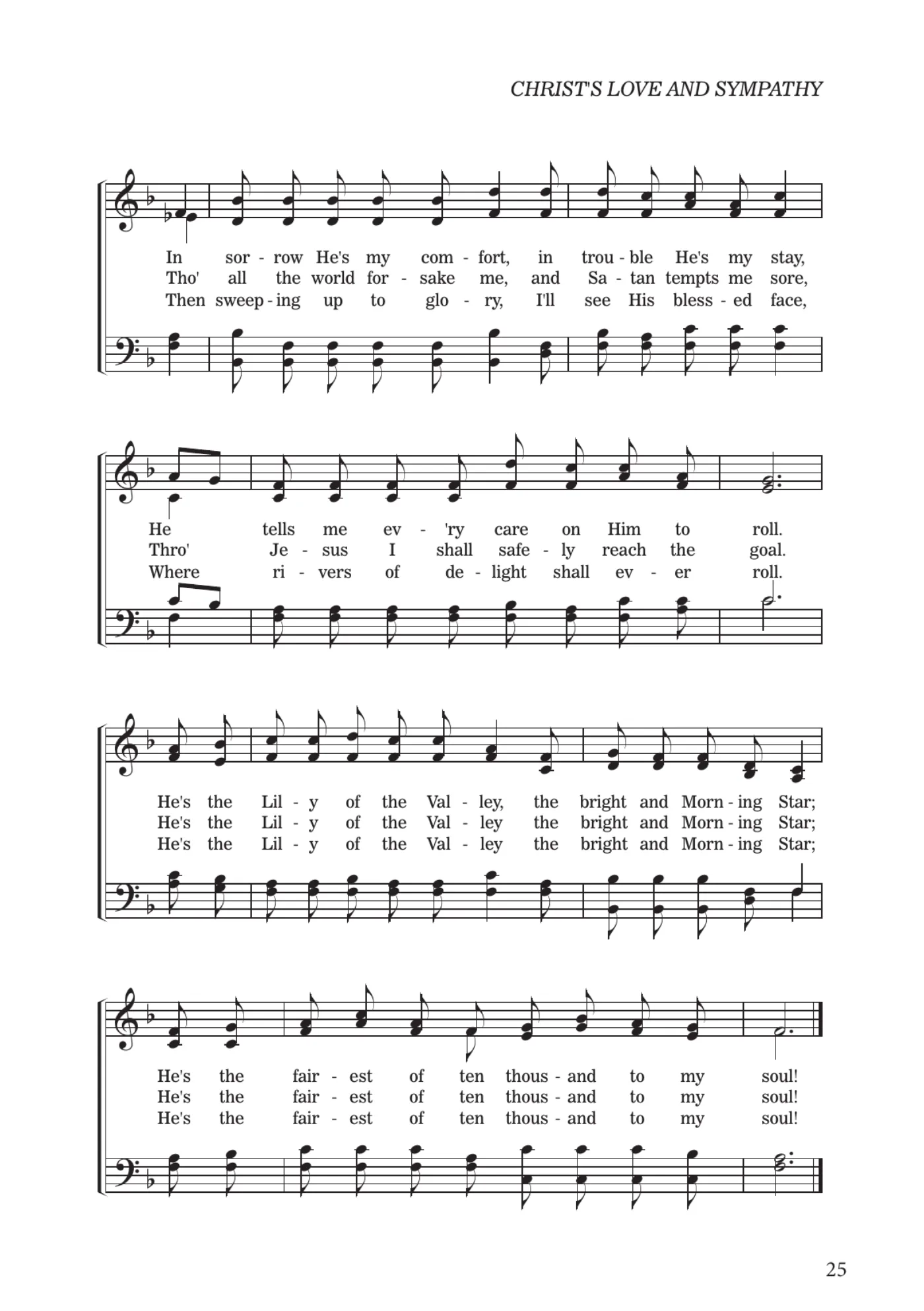 Sheet music for I've Found a Friend in Jesus, page 25